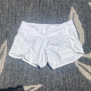 White lulu lemon shorts